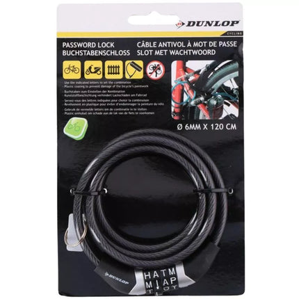 Dunlop spiralinis dviračio užraktas, kodas 0,6x120 cm 1042695
