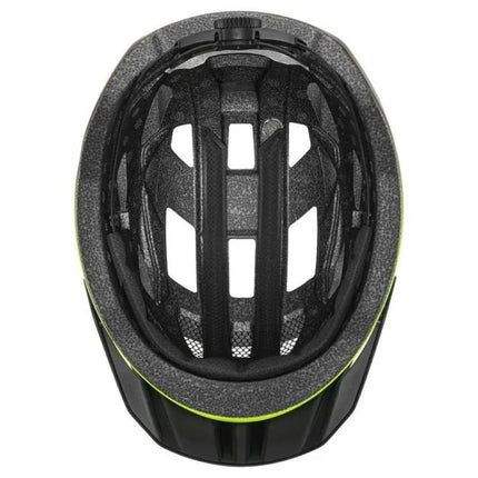 Dviračio šalmas UVEX I-vo 2, 56-60 cm, neoninės geltonos/juodos matinės spalvos