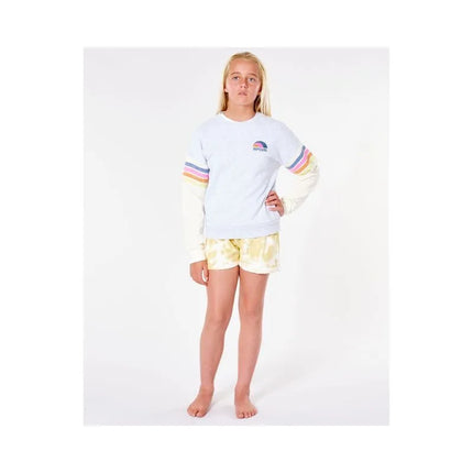 Džemperis RIP CURL Surf Revival Crew – mergaitėms – šviesiai pilkas