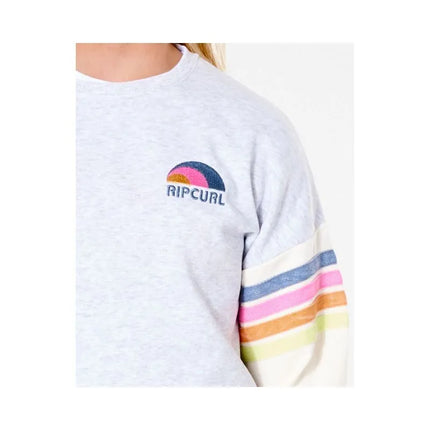 Džemperis RIP CURL Surf Revival Crew – mergaitėms – šviesiai pilkas