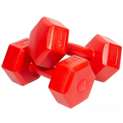 EB FIT sudėtinių hantelių komplektas 2x3kg raudonas 1027036