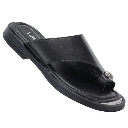 Elegantiškos moteriškos šlepetės, juodos, Vinceza 62307
