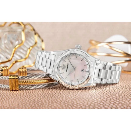 EMPORIO ARMANI AR11723 moteriškas trijų rodyklių laikrodis + DĖŽUTĖ