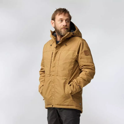Fjällräven Skogsö Padded Jacket M vyriška žieminė striukė su gobtuvu, ruda (F82279-232)