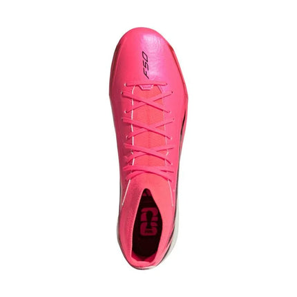 Futbolo bateliai Adidas F50 Hyperfast League Mid FG, rožiniai, KJ6714