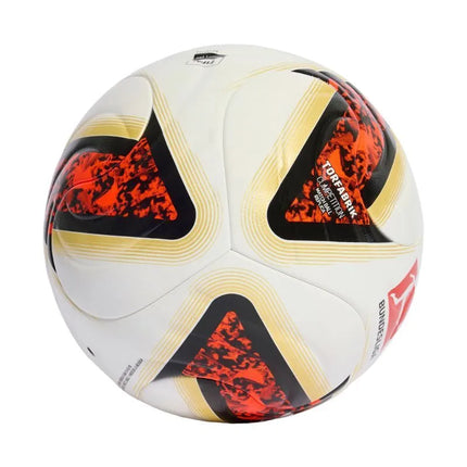 Futbolo kamuolys adidas Bundesliga 26/27 Torfabrik Competition baltas-oranžinis-auksinis KG6045