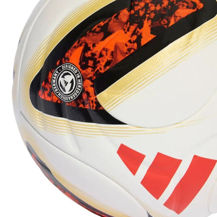 Futbolo kamuolys adidas Bundesliga 26/27 Torfabrik Competition baltas-oranžinis-auksinis KG6045