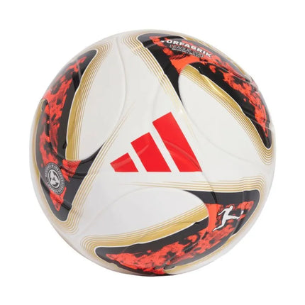 Futbolo kamuolys adidas Bundesliga 26/27 Torfabrik League J290 baltas-oranžinis-auksinis HY5059