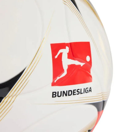 Futbolo kamuolys adidas Bundesliga 26/27 Torfabrik League J350 baltas-oranžinis-auksinis HY5058