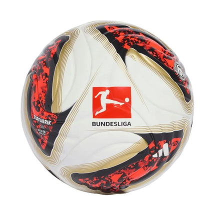 Futbolo kamuolys adidas Bundesliga 26/27 Torfabrik Mini baltas-oranžinis-auksinis KG6039