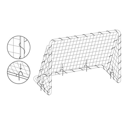 Futbolo vartai su taikinio kilimėliu Meteor 240x170x80 cm 16931