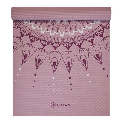 Gaiam Here & Now Dulvės Rožės Jogos Kilimėlis 4mm 65272