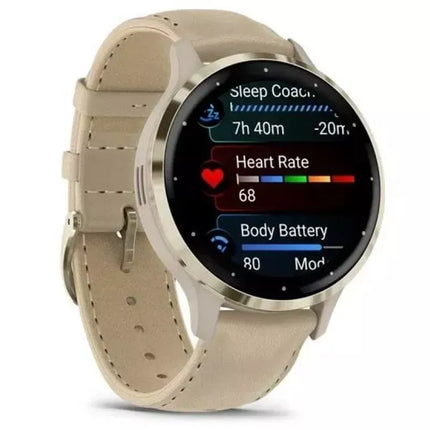 Garmin 010-02785-55 Išmanusis laikrodis / Sportinis laikrodis 3,05 cm (1,2") AMOLED 41 mm Skaitmeninis 390 x 390 px Lietimui jautrus ekranas Auksinis Wi-Fi GPS