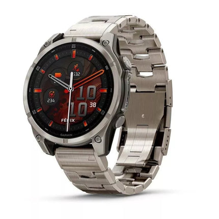 Garmin Fenix 8 Amoled 47 mm Sapphire nerūdijančio plieno apyrankės sportinis laikrodis