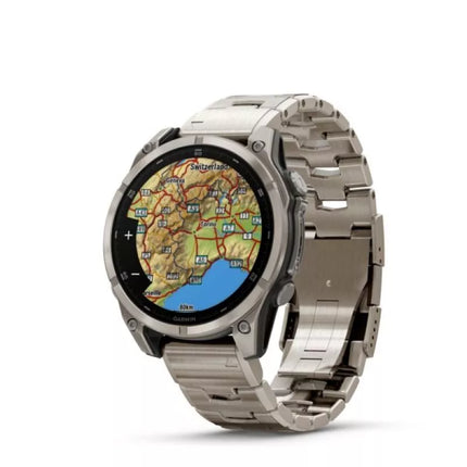 Garmin Fenix 8 Amoled 47 mm Sapphire nerūdijančio plieno apyrankės sportinis laikrodis
