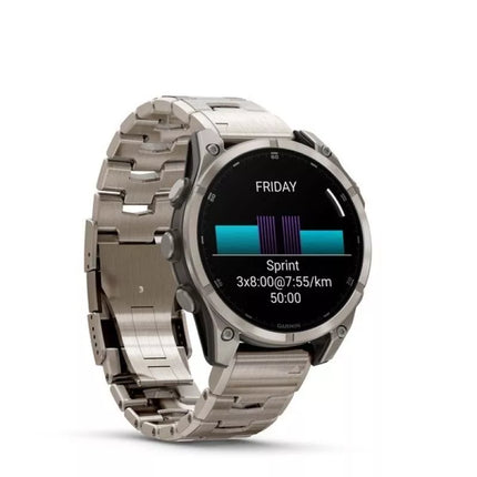 Garmin Fenix 8 Amoled 47 mm Sapphire nerūdijančio plieno apyrankės sportinis laikrodis
