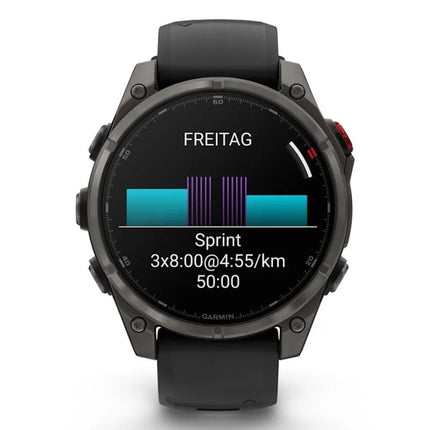 Garmin Fenix 8 PRO AMOLED 47 mm safyro ir titano sportinis laikrodis