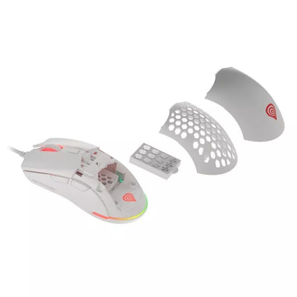 Genesis Krypton 750 Light 8000 DPI Žaidimų pelė PAW3333 RGB Balta