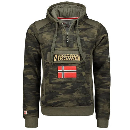Geographical Norway GYMCLASS vyriški kamufliažiniai marškinėliai 100 (WT1663H/GN/MILITAIRE KAKI)