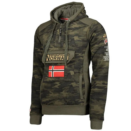 Geographical Norway GYMCLASS vyriški kamufliažiniai marškinėliai 100 (WT1663H/GN/MILITAIRE KAKI)