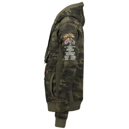 Geographical Norway GYMCLASS vyriški kamufliažiniai marškinėliai 100 (WT1663H/GN/MILITAIRE KAKI)