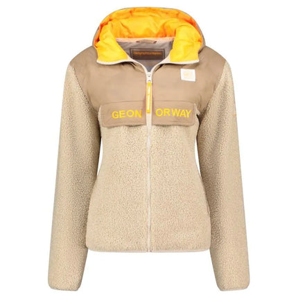 Geographical Norway Techic Fz moteriškas flisinis džemperis, smėlio spalvos, 056 (WZ6660F/GN-Beige)