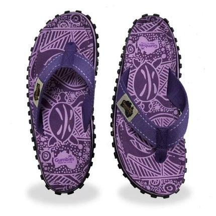 Gumbies Islander violetinės spalvos unisex šlepetės per pirštą GU-FFISL151