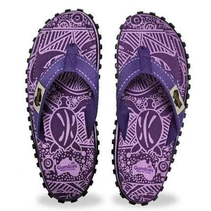 Gumbies Islander violetinės spalvos unisex šlepetės per pirštą GU-FFISL151
