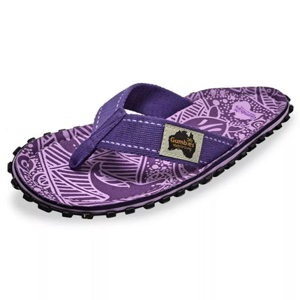 Gumbies Islander violetinės spalvos unisex šlepetės per pirštą GU-FFISL151