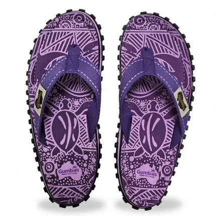 Gumbies Islander violetinės spalvos unisex šlepetės per pirštą GU-FFISL151