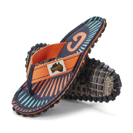 Gumbies unisex šlepetės per pirštą ISLANDER FLIP-FLOP TANGERINE BURST
