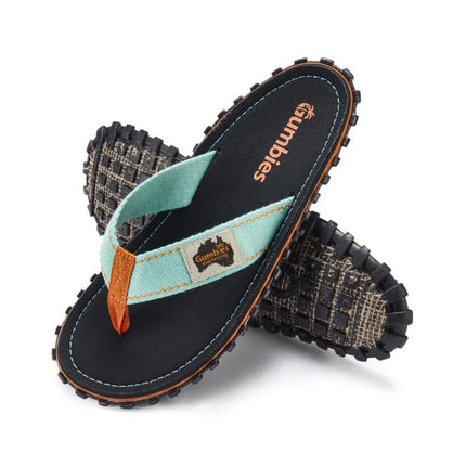 Gumbies unisex šlepetės per pirštą ISLANDER FLIP-FLOP, trispalvės, juodos