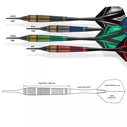Harrows Vivid Softip Dartai HS-TNK-000013784