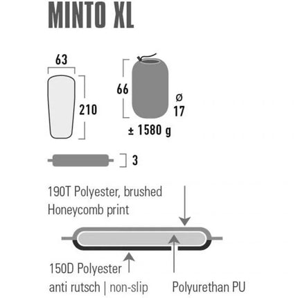 High Peak Minto XL Savaime pripučiama čiužinys 210x63x3 41117