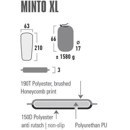 High Peak Minto XL Savaime pripučiama čiužinys 210x63x3 41117