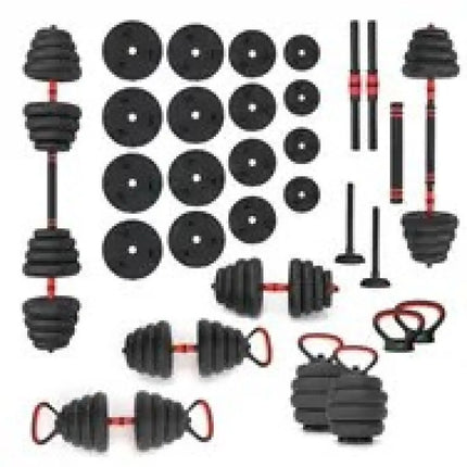 HMS SGN130 6-in-1 svorių rinkinys (štanga, hanteliai ir kettlebell) 30 kg