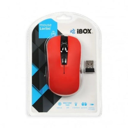 IBOX LORIINI IMOF008WR pelė (optinė; 1600 DPI; raudona)