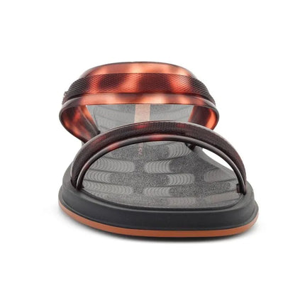 IPANEMA GLOW TRENDY SLIDE AD moteriškos šlepetės, juodos/vėžlio rašto/rudos spalvos, 27421-BR850
