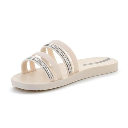 IPANEMA MESH SLIDE II moteriškos basutės, smėlio/sidabro spalvos, 83751-BP395