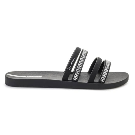IPANEMA MESH SLIDE II moteriškos šlepetės juoda/sidabrinė 83751-BP394