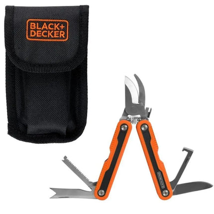 IŠGYVENIMO RINKINYS TURISTINIS KIŠENINIS PEILIS 6IN1 BLACK + DECKER