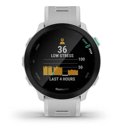 Išmanusis laikrodis Garmin Forerunner 55, 42 mm, MIP, baltas