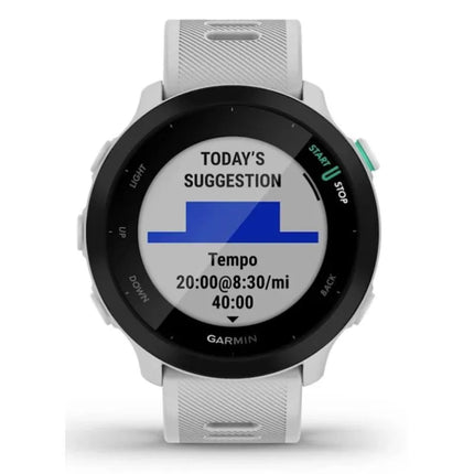 Išmanusis laikrodis Garmin Forerunner 55, 42 mm, MIP, baltas