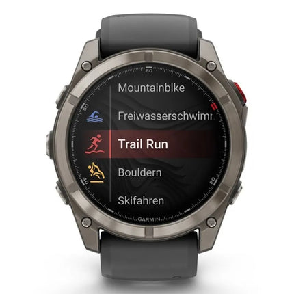 Išmanusis sporto laikrodis „Garmin Fenix 8 Pro AMOLED“, 51 mm, safyro stiklas, titanas