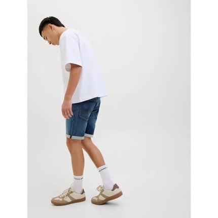 Jack&Jones JJIRICK JJICON IK šortai GE 132 SN 12269605 mėlyno džinso spalvos