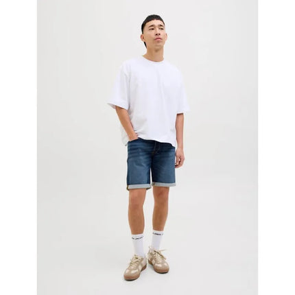 Jack&Jones JJIRICK JJICON IK šortai GE 132 SN 12269605 mėlyno džinso spalvos