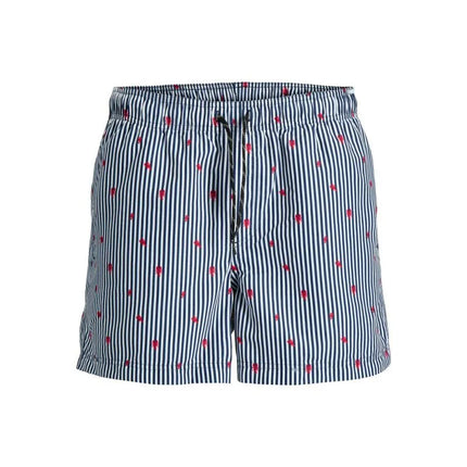Jack&Jones vyriški JWHARUBA SWIM PRINTS šortai 12206537 NAVY BLAZER STRIPES