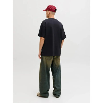 Jack&Jones vyriški marškinėliai JJEBARRON TEE SS O-NECK NOOS 12298906 JUODI