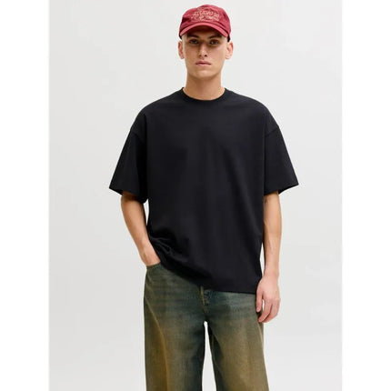 Jack&Jones vyriški marškinėliai JJEBARRON TEE SS O-NECK NOOS 12298906 JUODI