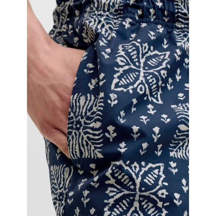 Jack&Jones vyriški maudymosi šortai JPSTMAUI SHELL AOP SWIM SHORTS REG 12291808 PAGEENT BLUE